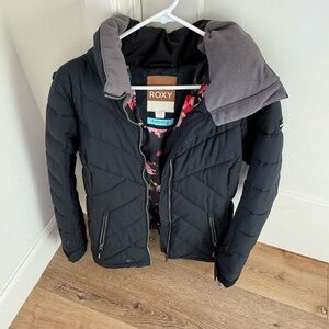 Black Roxy snow jacket size S (petite)